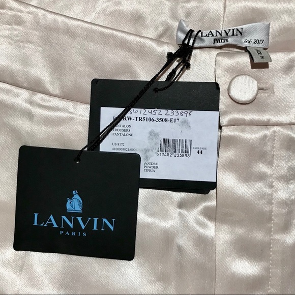 NWT Lanvin Mirror Satin Wide Leg Trousers - Picture 6 of 8